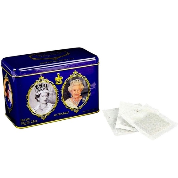 🇬🇧 QUEEN ELIZABETH II ENGLISH BREAKFAST TEA Sealed Tin w/ 40 English teabags ✨ - Picture 4 of 13